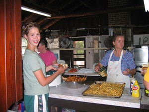 Mess Line at Summer Camp